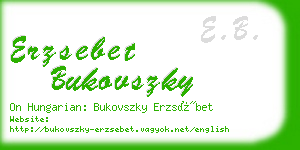 erzsebet bukovszky business card